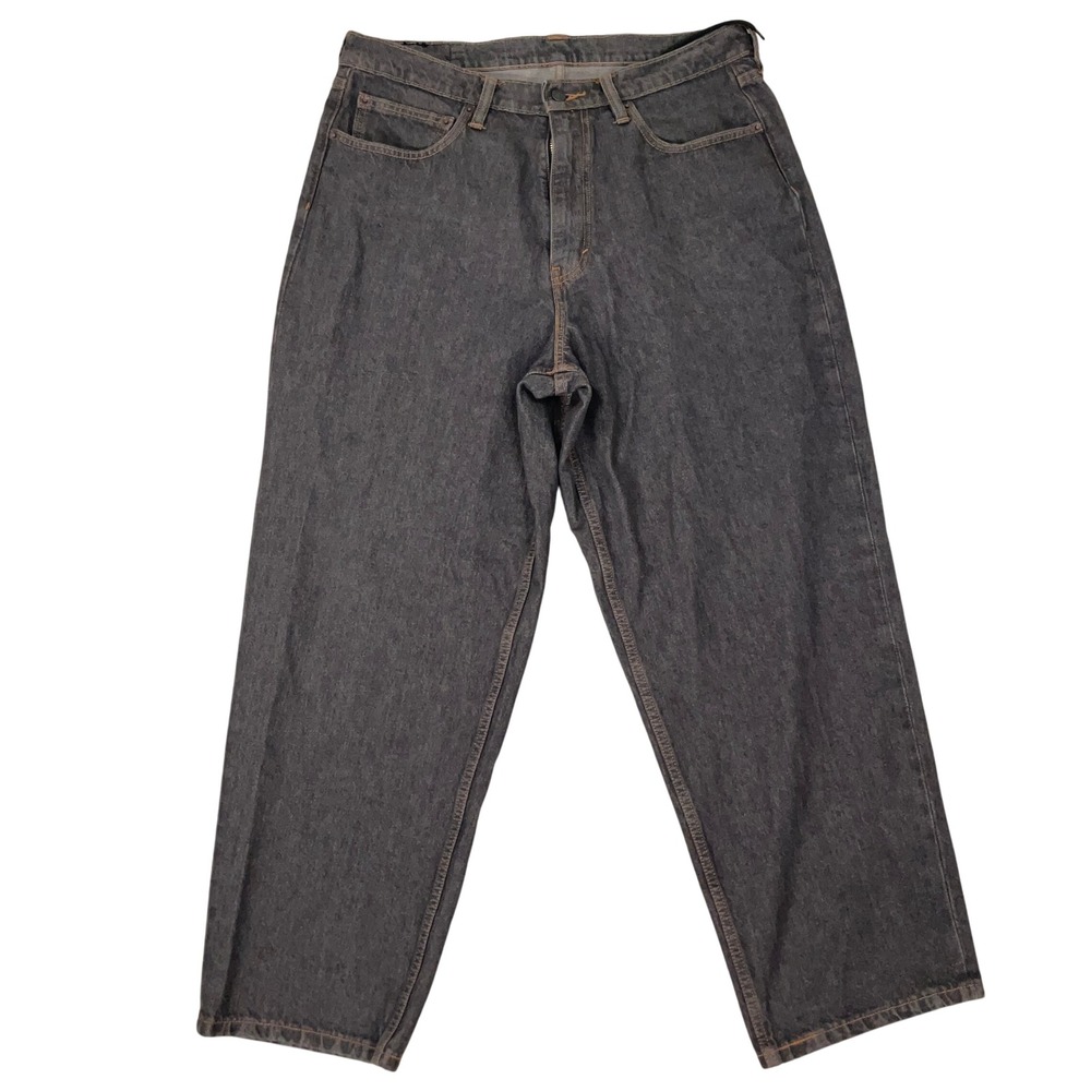 Levi Super Baggy Jeans Mens 34x30 Black Drawstring Relaxed Fit Streetwear VTG